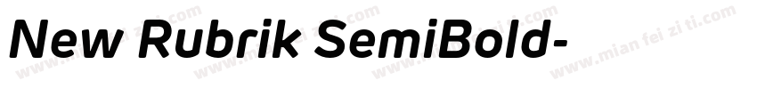 New Rubrik SemiBold字体转换
